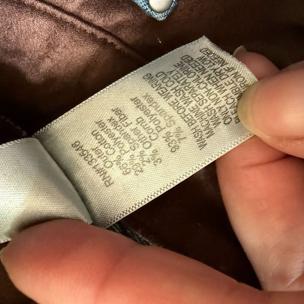 ECRU Designed Los Feliz Brown Moleskin Fabric Inset Jean In Vintage 28 - Picture 12 of 12